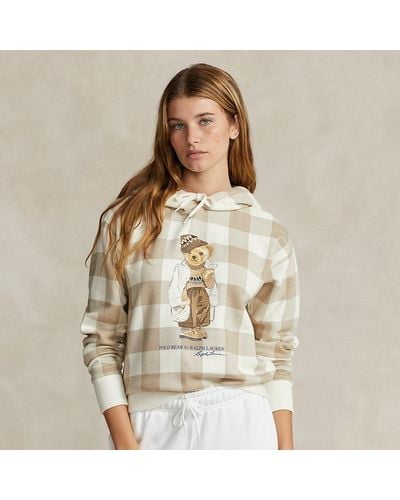 Polo Ralph Lauren Brand-print Cotton-blend Hoody X - Natural