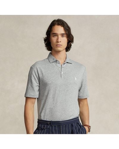 Ralph Lauren Classic Fit Cotton-linen Mesh Polo Shirt - Gray