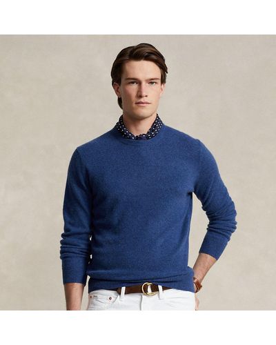 Ralph Lauren Washable Cashmere Crewneck Sweater - Blue