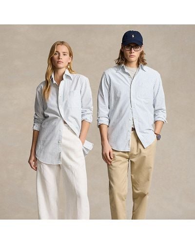 Polo Ralph Lauren Camicia Oxford a righe Classic-Fit - Blu