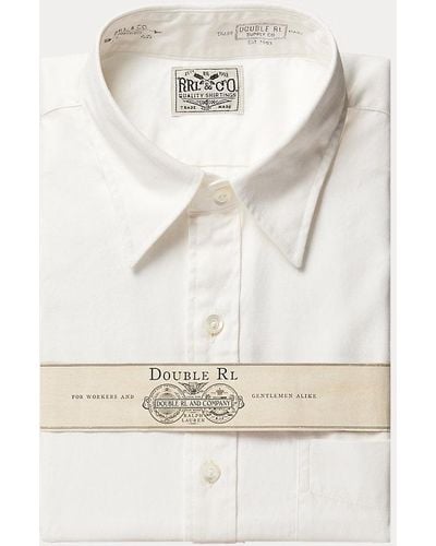 RRL Camicia in Oxford pin point - Bianco