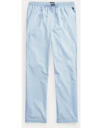Polo Ralph Lauren Katoenen Pyjamabroek Met Gingham-ruit - Blauw