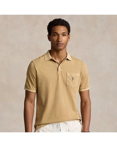 Polo Ralph Lauren Classic Fit Garment-dyed Polo Shirt - Natural