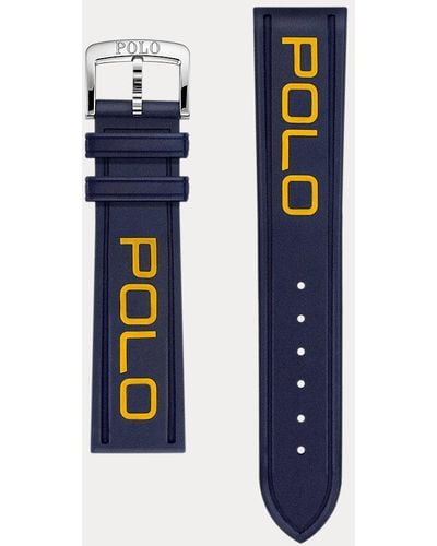 Polo Ralph Lauren Polo Rubber Watch Strap - Blue