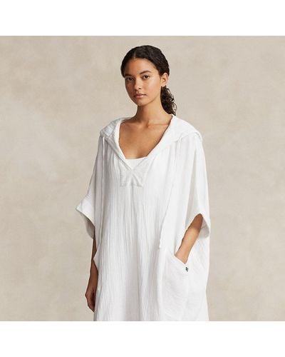 Ralph Lauren Cotton Hooded Caftan Cover-up - White