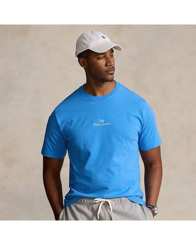 Polo Ralph Lauren Große Größen - Jersey-T-Shirt mit gesticktem Logo - Blau