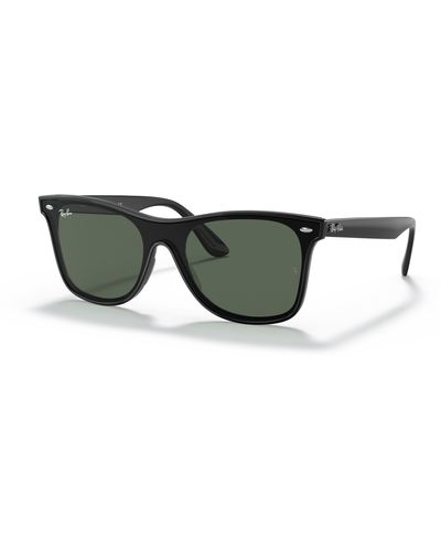 Ray-Ban Blaze Wayfarer Zonnebrillen Zwart Montuur Groen Glazen 01-41 - Meerkleurig
