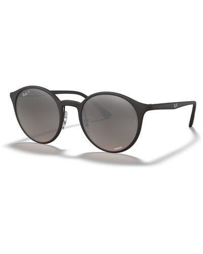 Ray-Ban Sunglasses Unisex Rb4336ch Chromance - Black Frame Silver Lenses Polarized 50-20