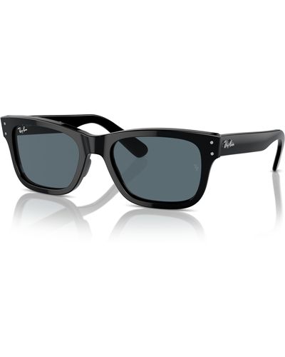 Ray-Ban Rb2283 Mr. Burbank Rectangular Sunglasses - Black