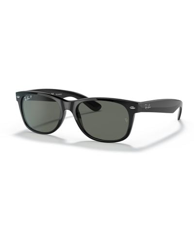 Ray-Ban New wayfarer classic lunettes de soleil monture verres vert polarisé - Noir