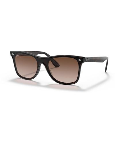 Ray-Ban Blaze Wayfarer Sunglasses Frame Brown Lenses - Multicolor