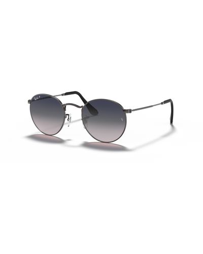 Ray-Ban Round metal @collection gafas de sol montura azul lentes polarizados - Negro