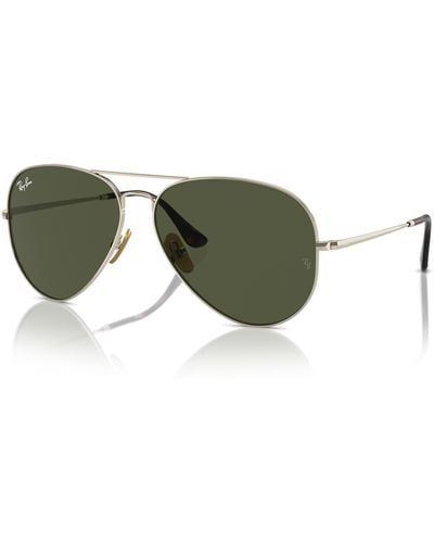 Ray-Ban Aviat titanium lunettes de soleil monture verres vert
