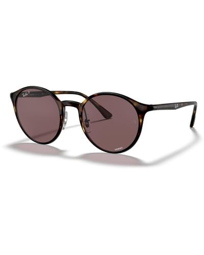 Ray-Ban Sunglasses Unisex Rb4336ch Chromance - Shiny Havana Frame Violet Lenses Polarized 50-20 - Multicolour