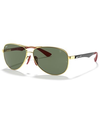 Ray-Ban Rb8313m Scuderia Ferrari Collection Sunglasses Frame Green Lenses