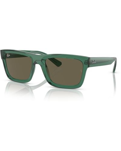 Ray-Ban Rb4396 Warren Rectangular Sunglasses - Green