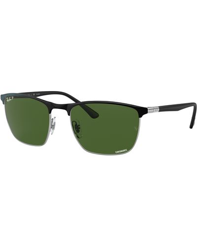 Ray-Ban Rb3686 chromance lunettes de soleil monture verres vert polarisé