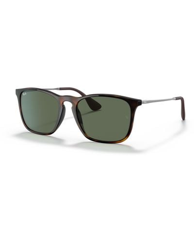 Ray-Ban Chris Sunglasses Frame Green Lenses - Black