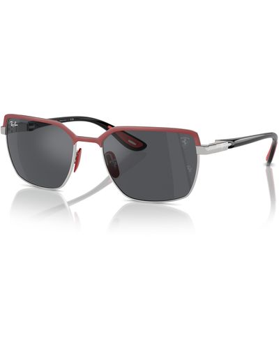 Ray-Ban Rb3743m Scuderia Ferrari Collection Square Sunglasses - Black