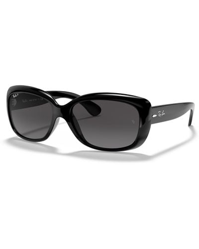 Ray-Ban Jackie Ohh Sunglasses Frame Grey Lenses Polarized - Black