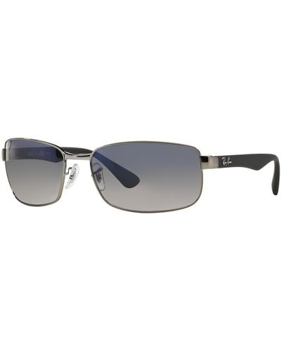 Ray-Ban Sunglasses Man Rb3478 - Gunmetal Frame Blue Lenses Polarized 60-17 - Black