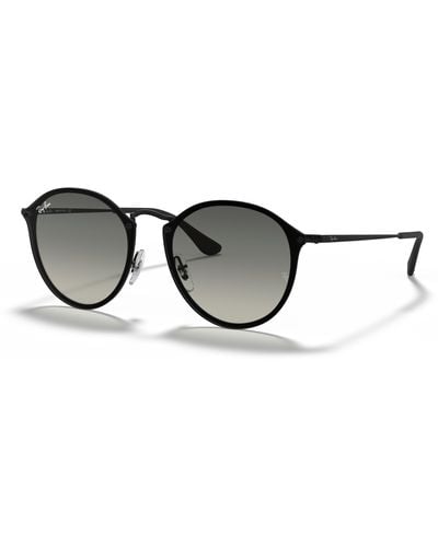 Ray-Ban Sunglasses Unisex Blaze Round - Black Frame Gray Lenses 59-14 - Multicolor