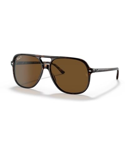Ray-Ban Bill Sunglasses Havana Frame Brown Lenses Polarized 60-14 - Black