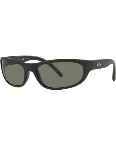 Ray-Ban RB4033 Gafas de sol Negro Mate Montura Verde Lentes polarizados 60-17