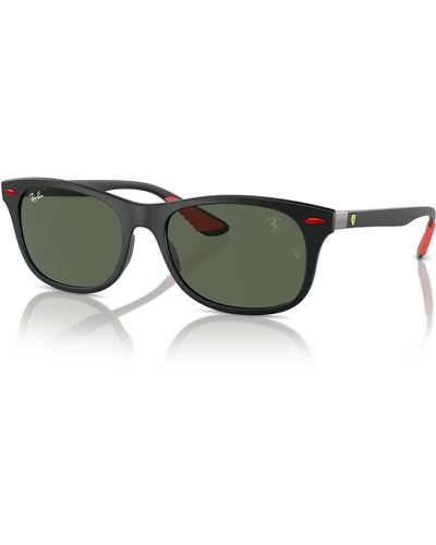 Ray-Ban Rb4607m Scuderia Ferrari Collection Square Sunglasses - Black