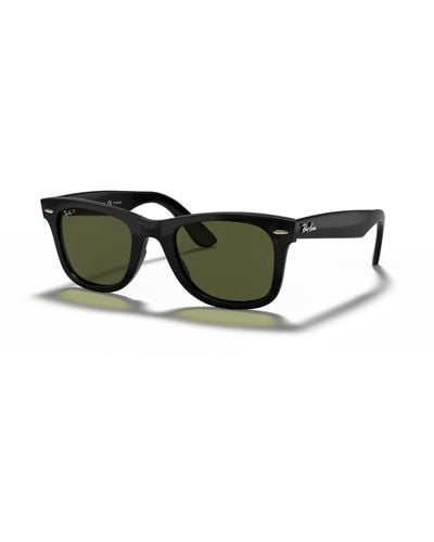 Ray-Ban ORIGINAL WAYFARER CLASSIC Gafas de sol Negro Montura Verde Lentes polarizados 50-22