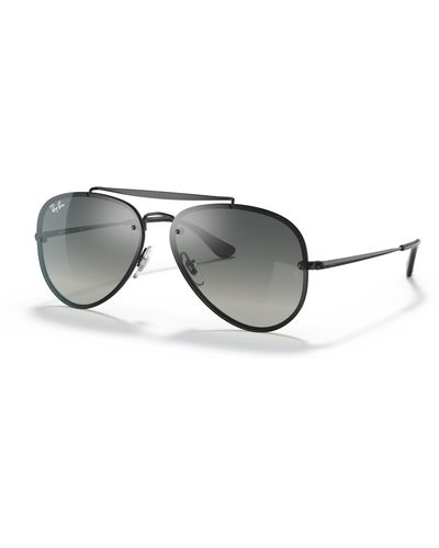 Ray-Ban Sunglasses Unisex Blaze Aviator - Black Frame Gray Lenses 61-13 - Multicolor
