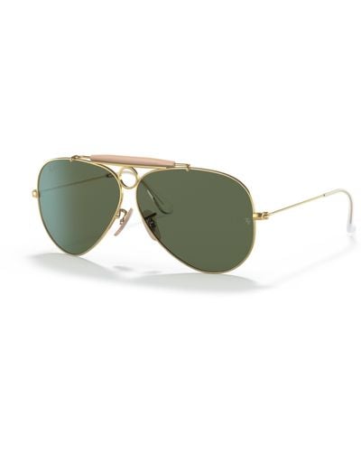 Ray-Ban Shooter | Aviation Collection Sunglasses Frame Green Lenses
