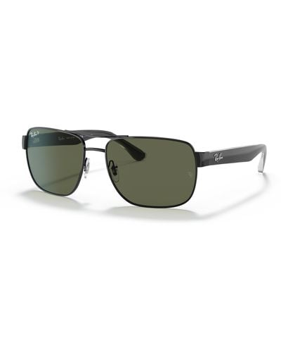 Ray-Ban Rb3530 gafas de sol montura verde lentes polarizados - Negro