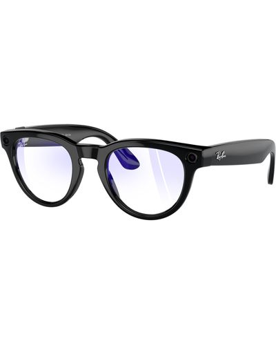 Ray-Ban Smart Glasses | Meta Headliner Frame Clear Lenses Facebook Glasses - Black