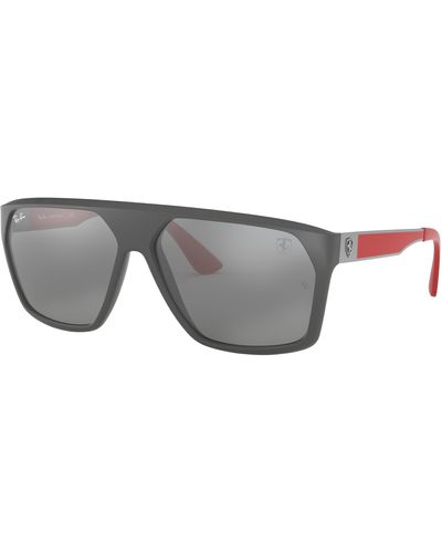 Ray-Ban Rb4309m Scuderia Ferrari Collection Sunglasses Gunmetal Frame Grey Lenses 60-13