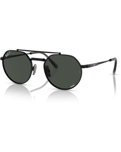 Ray-Ban Rb8265 Jack Ii Titanium Round Sunglasses - Black