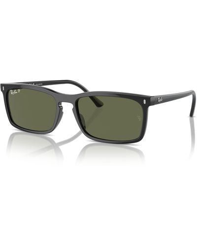 Ray-Ban Rb4435 Rectangular Sunglasses - Green