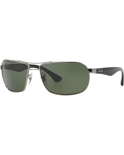 Ray-Ban Rb3492 Sunglasses Black Frame Green Lenses 62-16