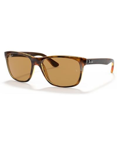 Ray-Ban Sunglasses Man Rb4181 - Tortoise Frame Brown Lenses Polarized 57-16 - Multicolor