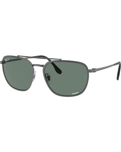 Ray-Ban Rb3708 Chromance Sunglasses Gunmetal Frame Grey Lenses Polarized 59-18 - Black