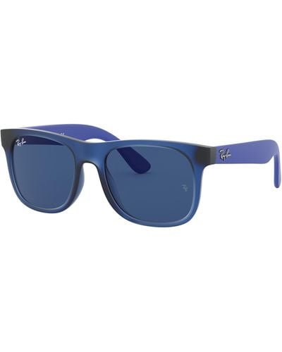 Ray-Ban JUSTIN KIDS Gafas de sol Goma Azul Montura Azul Lentes 48-16