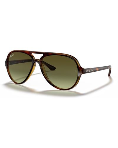 Ray-Ban Cats 5000 Classic Sunglasses Frame Green Lenses - Black