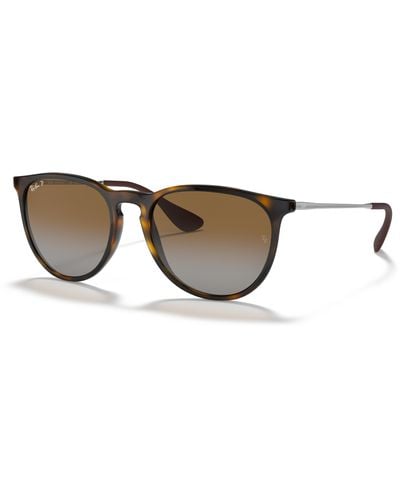 Ray-Ban Erika classic lunettes de soleil monture verres brown polarisé - Noir