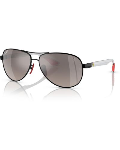 Ray-Ban Sunglasses Man Rb8331m Scuderia Ferrari Collection - Light Carbon Frame Gray Lenses Polarized 61-13 - Black