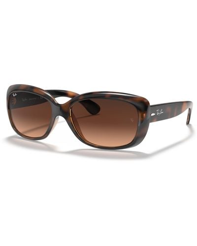 Ray-Ban Jackie Ohh Sunglasses Frame Brown Lenses - Black