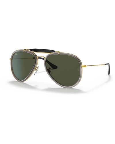 Ray-Ban Outdoorsman Sunglasses Frame Green Lenses - Black