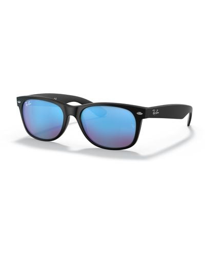 Ray-Ban New wayfarer flash lunettes de soleil monture verres bleu