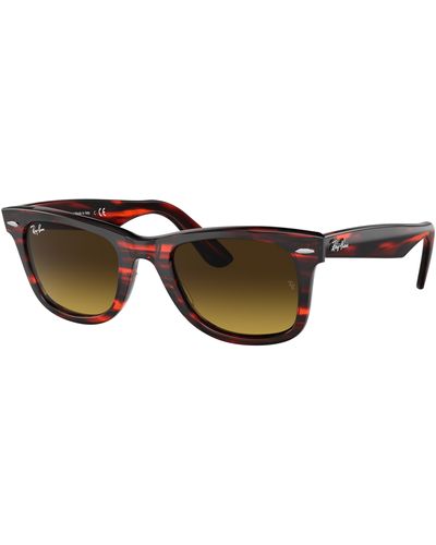 Ray-Ban Rb2140f Original Wayfarer Low Bridge Fit Square Sunglasses - Multicolour
