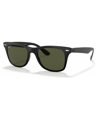 Ray-Ban Wayfarer Liteforce Sonnenbrillen Schwarz Fassung Grün Glas Polarisiert 52-20 - Mehrfarbig