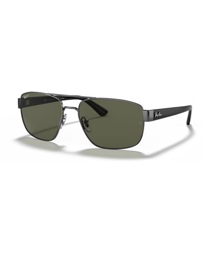 Ray-Ban Rb3663 Sunglasses Frame Green Lenses - Black